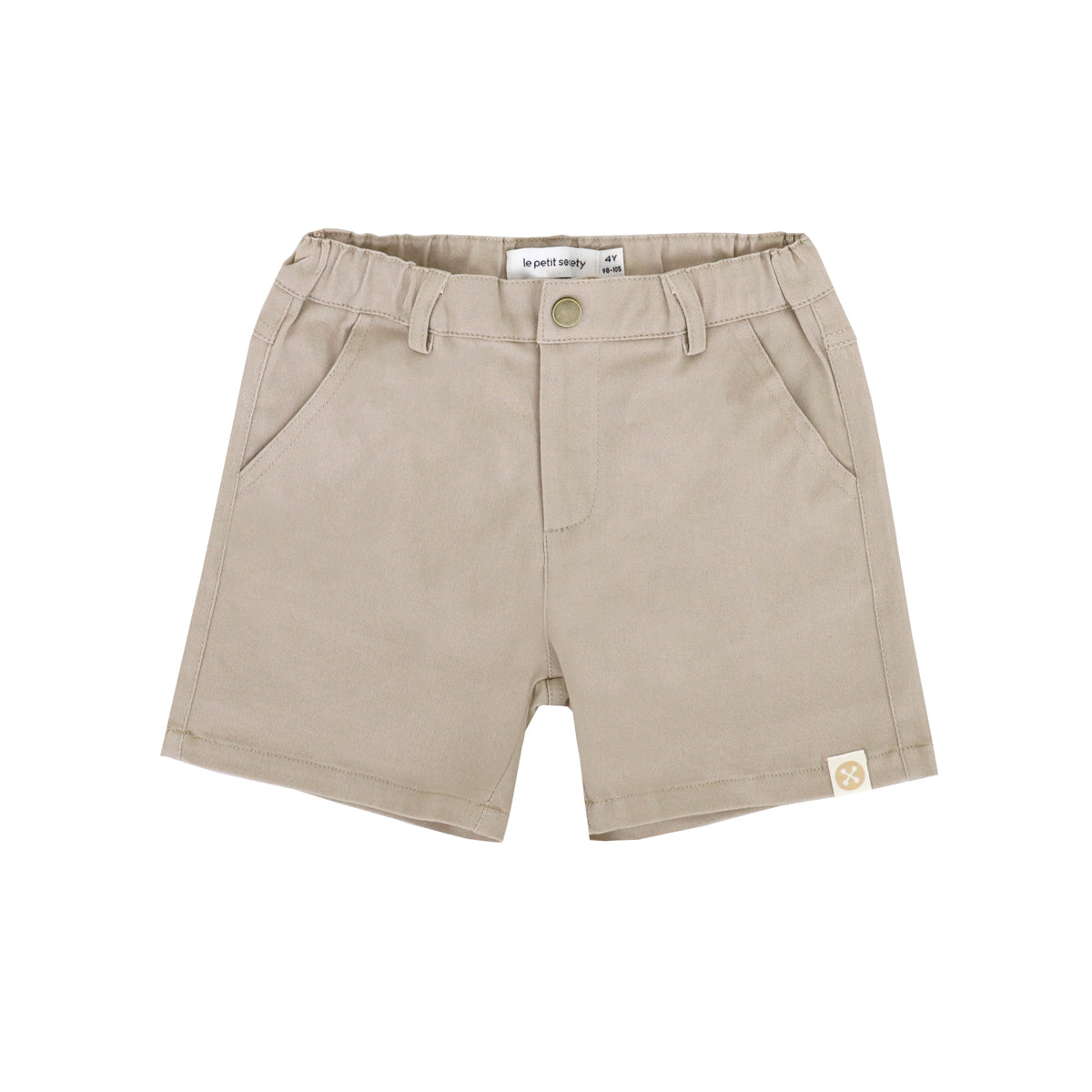 Bermuda Shorts with Adjustable Waistband in Beige by Le Petit Society — image 13