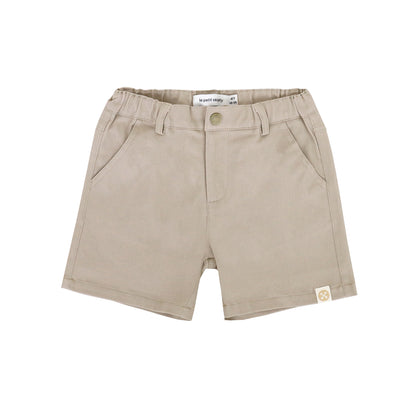 Bermuda Shorts with Adjustable Waistband in Beige by Le Petit Society — image 12