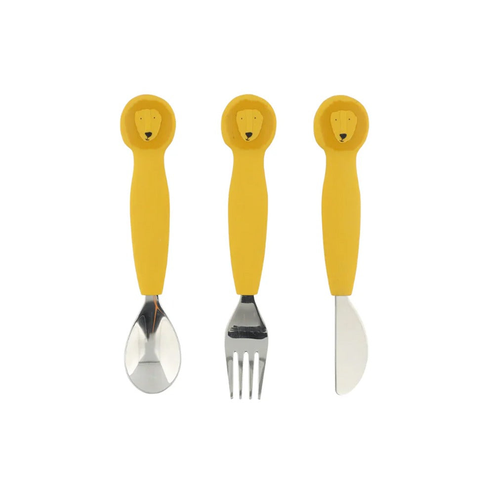 Silicone Cutlery Set 3 in Pack - Mr Lion by Trixie