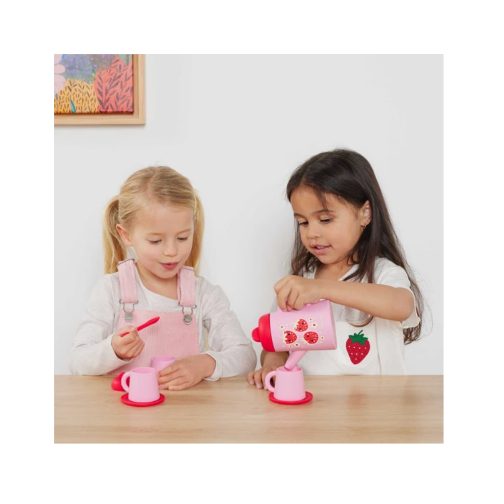 Silicone Tea Set in Strawberry Patch by Tiger Tribe — image 2