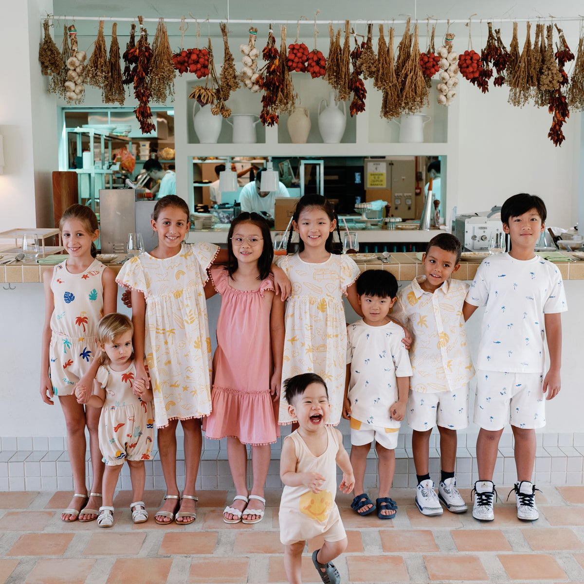 Resort Series - Kids Ribbed Jumpsuit in Paradise Print by Le Petit Society — image 9
