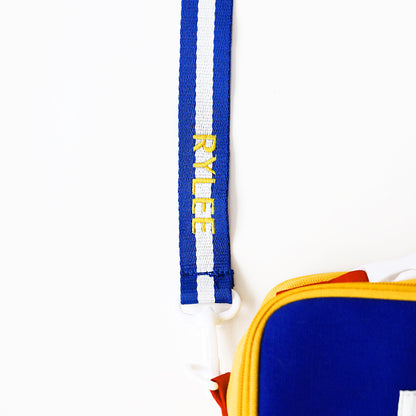Adjustable Bag Strap in Blue Stripes (Personalisable) by Le Petit Society — image 9