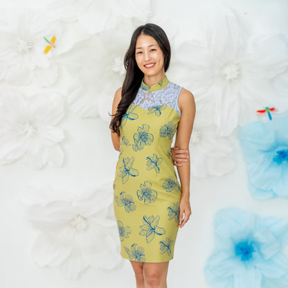 Spring Series - Ladies Cheongsam in Jade Magnolia by Le Petit Society — image 4