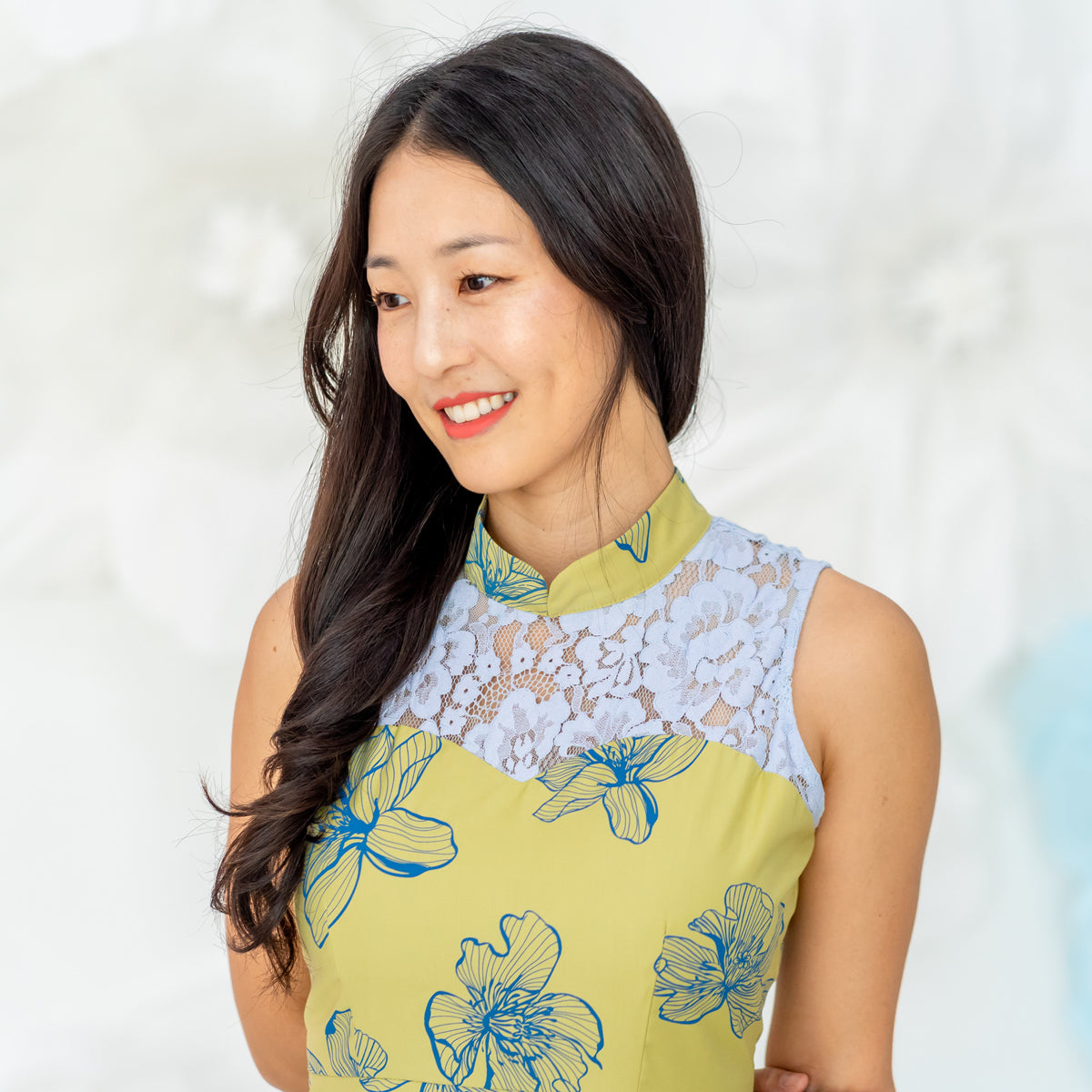 Spring Series - Ladies Cheongsam in Jade Magnolia by Le Petit Society