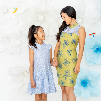 Spring Series - Ladies Cheongsam in Jade Magnolia by Le Petit Society — image 6