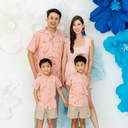 Spring Series - Men's Camp Collar Shirt in Pink - Relaxed Fit by Le Petit Society — image 9