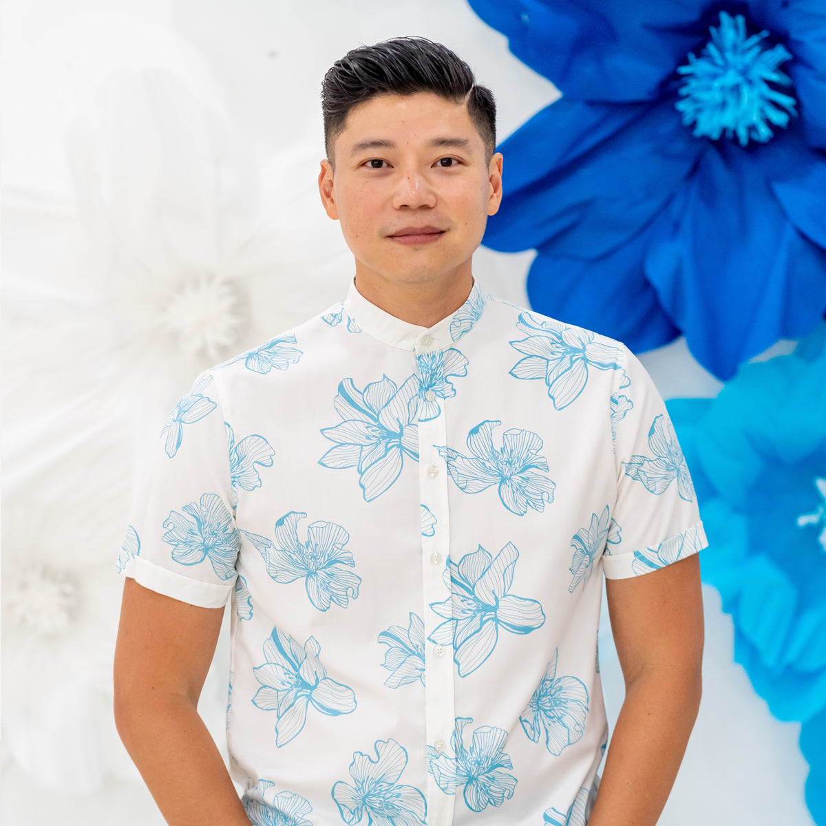 Spring Series - Men's Shirt in White Magnolia - Classic Fit by Le Petit Society — image 12