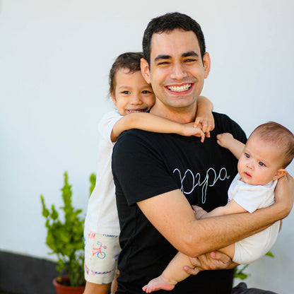 Family Tees - Papa Tee in Black by Le Petit Society — image 3