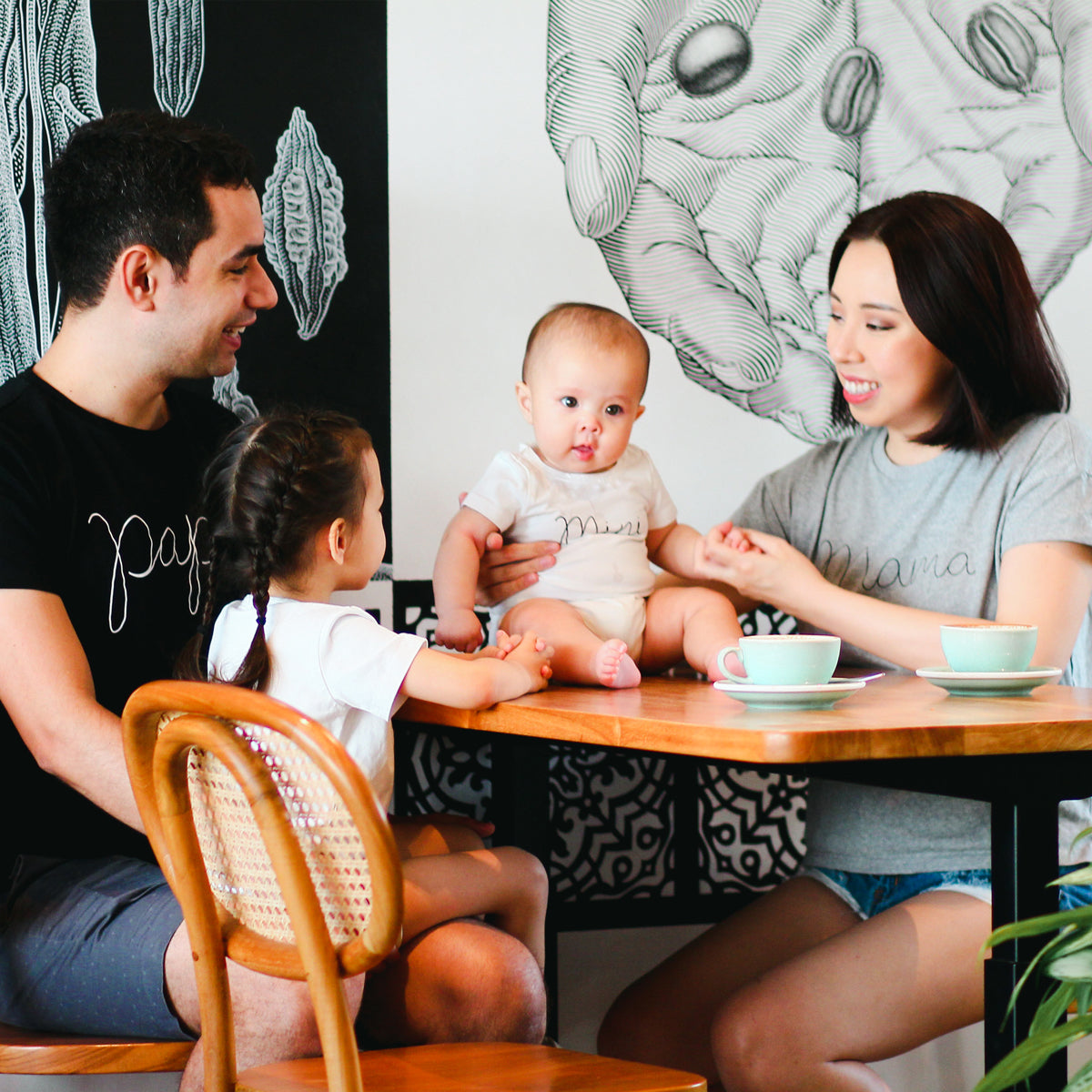 Family Tees - Papa Tee in Black by Le Petit Society — image 12