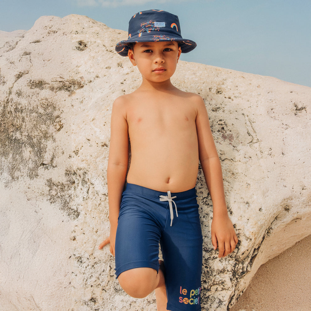 Kids Bucket Hat in Rainbow Print by Le Petit Society — image 2