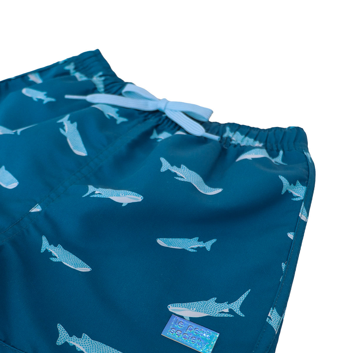 Swim Shorts in Shark Print (Kids) by Le Petit Society — image 3