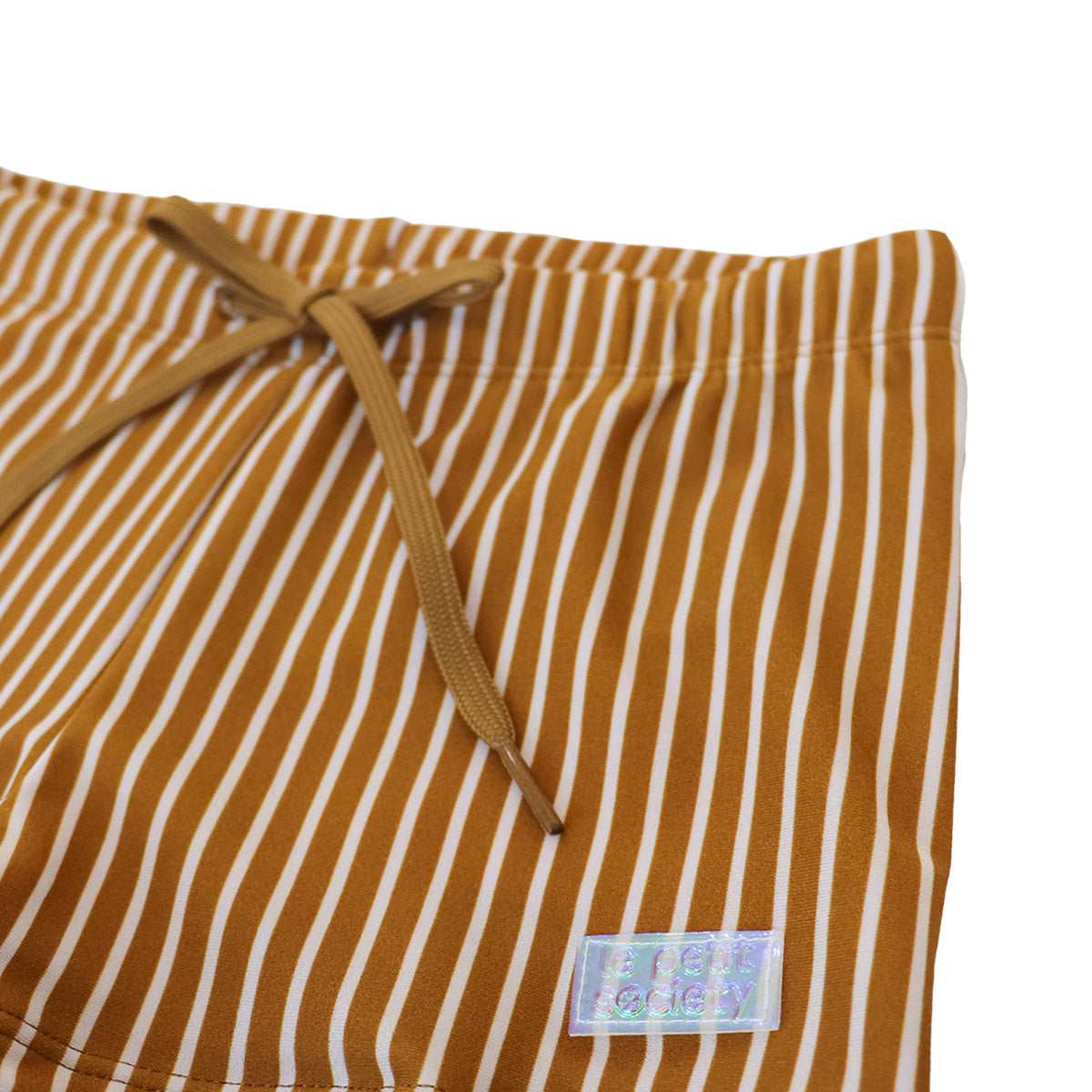 Swim Trunks in Brown Stripes by Le Petit Society — image 2