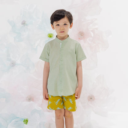 Bermuda Shorts with Adjustable Waistband in Tiger Print by Le Petit Society — image 3