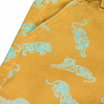 Bermuda Shorts with Adjustable Waistband in Tiger Print by Le Petit Society — image 6