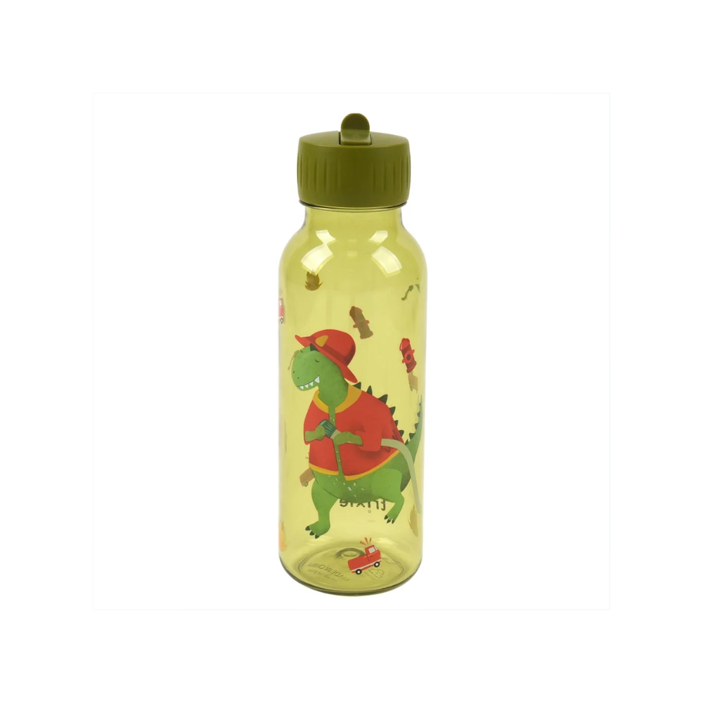 Tritan Bottle (500ml) - Fireman Mr Dino by Trixie by Le Petit Society