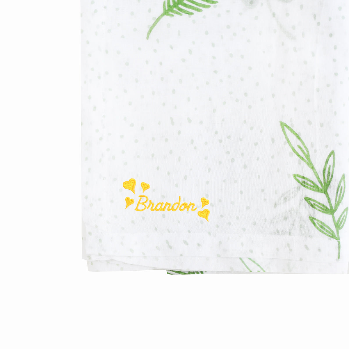 Baby Organic Swaddle in Tropical Leaves by Le Petit Society — image 4