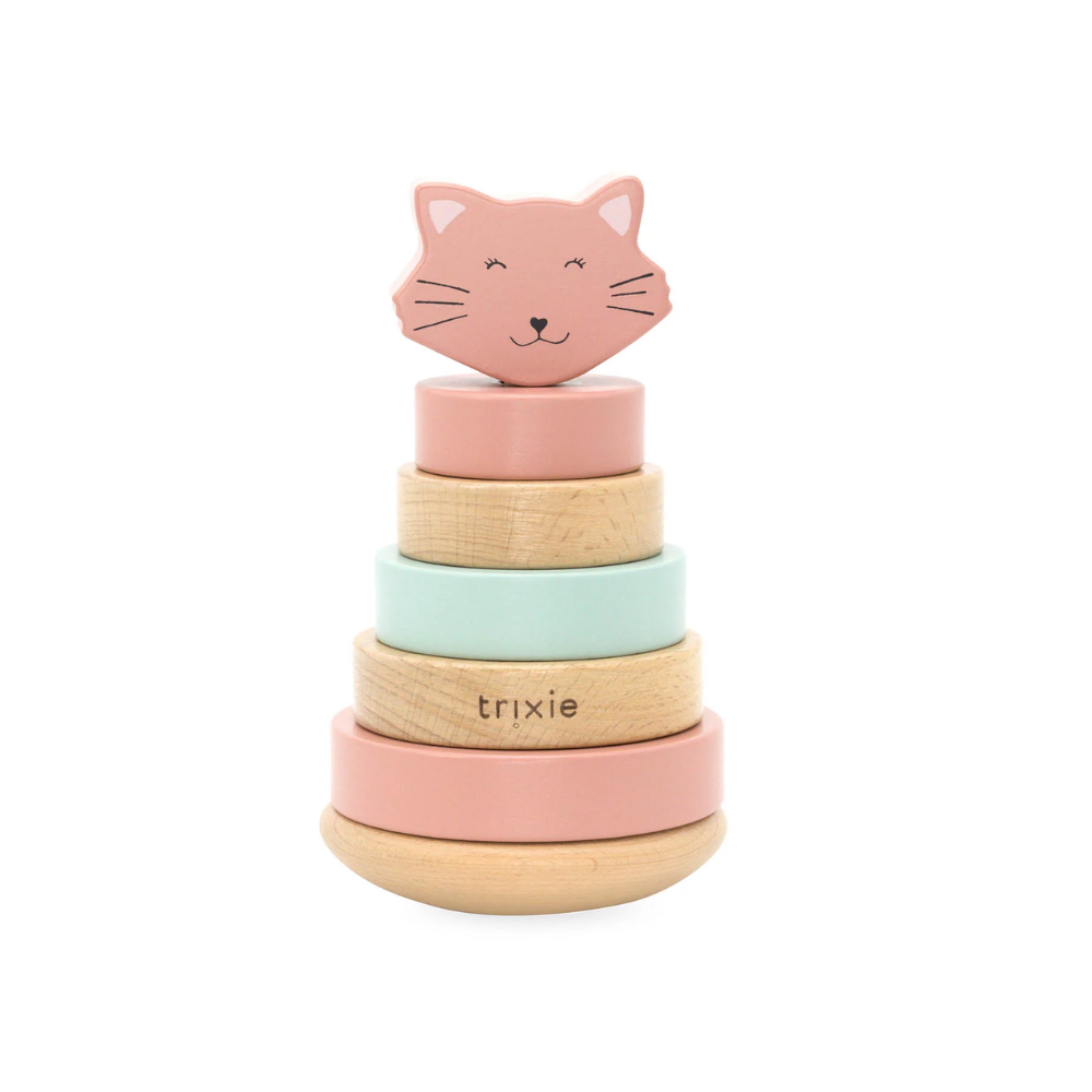 Wooden Stacking Toy in Mrs Cat by Trixie