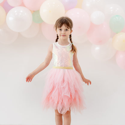 Flower Girl Series - Sequin Tutu Dress in Pink by Le Petit Society — image 5