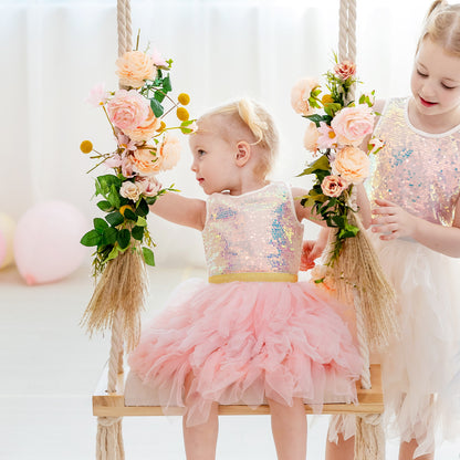 Flower Girl Series - Sequin Tutu Dress in Pink by Le Petit Society — image 3