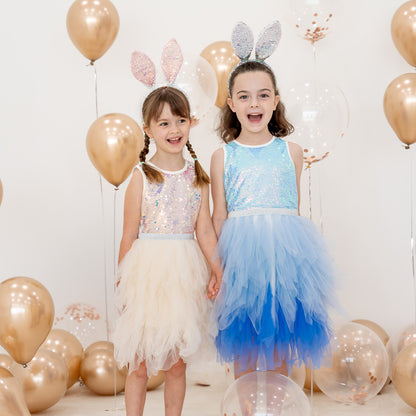 Flower Girl Series - Sequin Tutu Dress in Blue by Le Petit Society — image 10