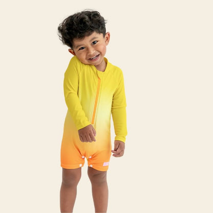 Baby Swimsuit in Yellow Gradient by Le Petit Society — image 7