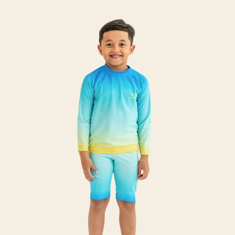 Swim Jammer in Blue Gradient by Le Petit Society