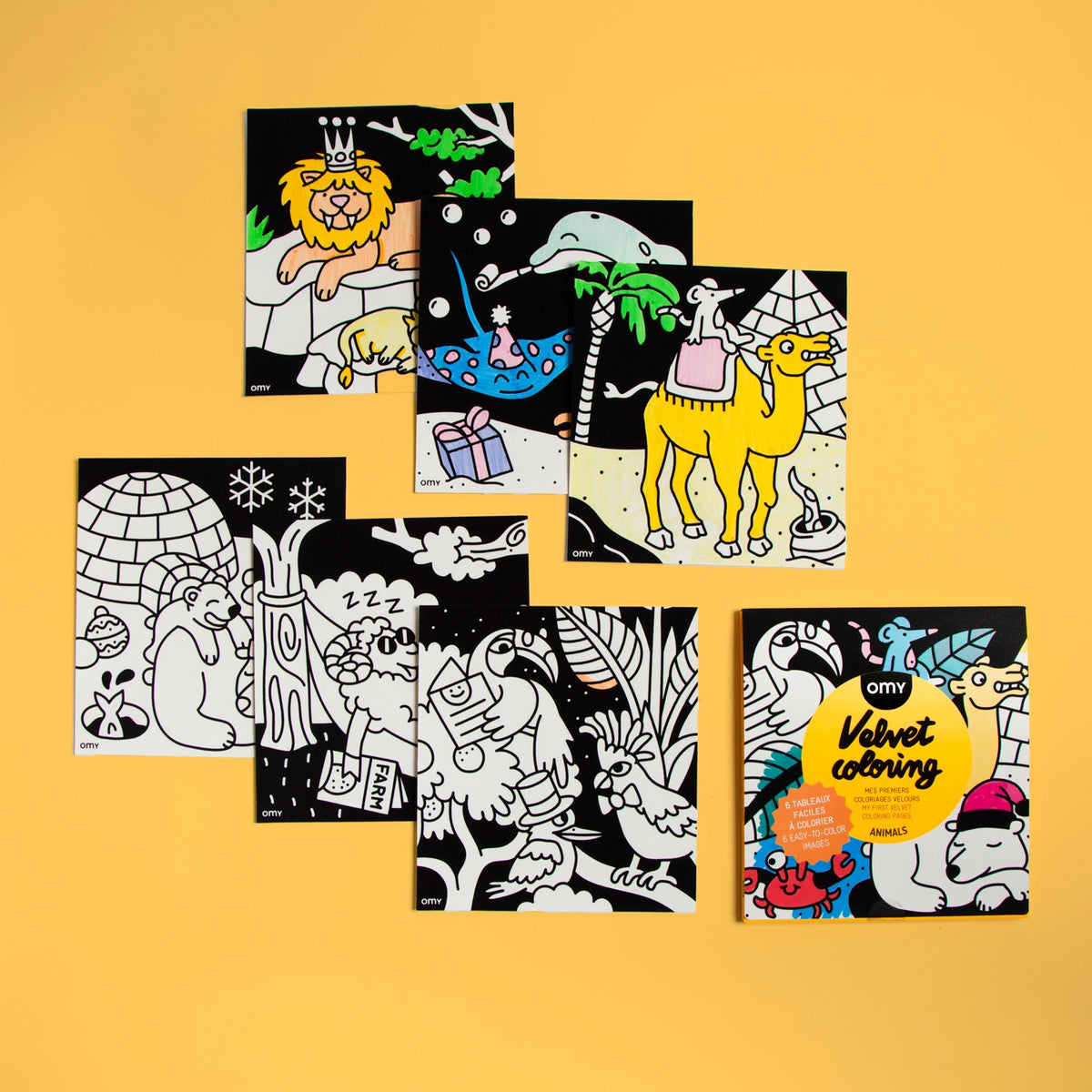 Velvet Colouring - Animals by OMY — image 2