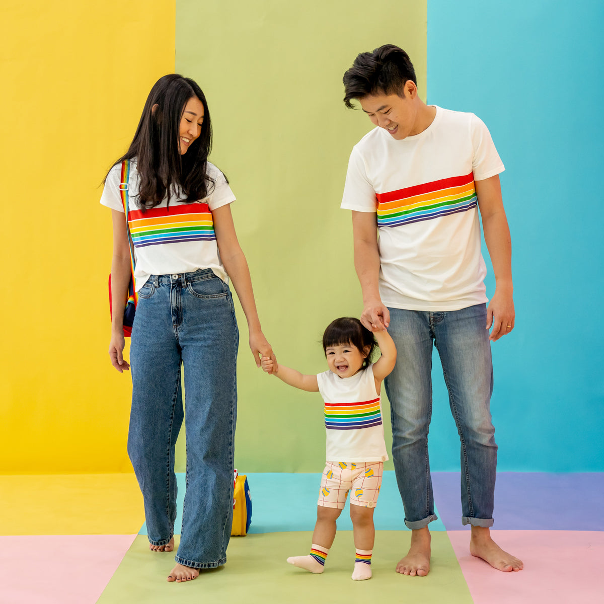 Rainbow Series - Adult Tee in White (Unisex) by Le Petit Society — image 6