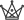 A black and white stylized crown icon on a dark background.