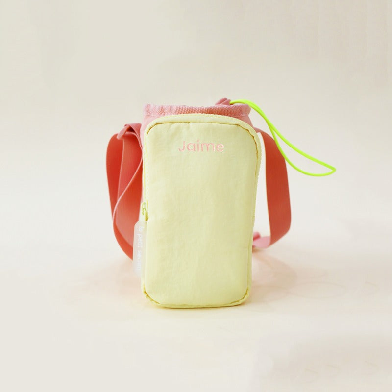 Water Bottle Sling Bag- Peach/Yellow by Le Petit Society — image 3
