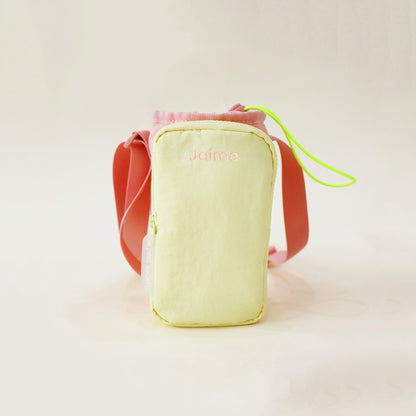 Water Bottle Sling Bag- Peach/Yellow by Le Petit Society — image 3