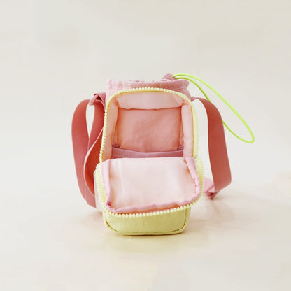 Water Bottle Sling Bag- Peach/Yellow by Le Petit Society — image 6