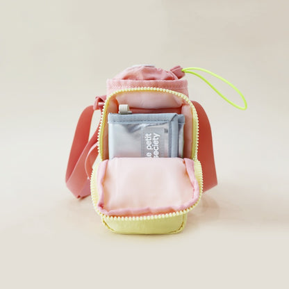Water Bottle Sling Bag- Peach/Yellow by Le Petit Society — image 2