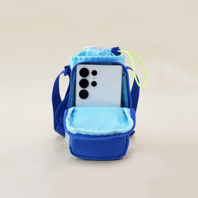Water Bottle Sling Bag- Sky/Dark Blue by Le Petit Society — image 7