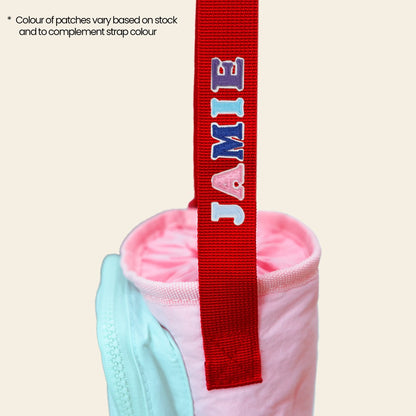 Water Bottle Sling Bag in Strawberry/Mint by Le Petit Society — image 6