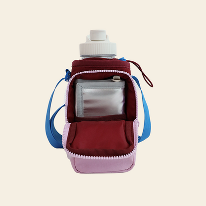 Water Bottle Sling Bag in Berry/Lilac by Le Petit Society — image 5