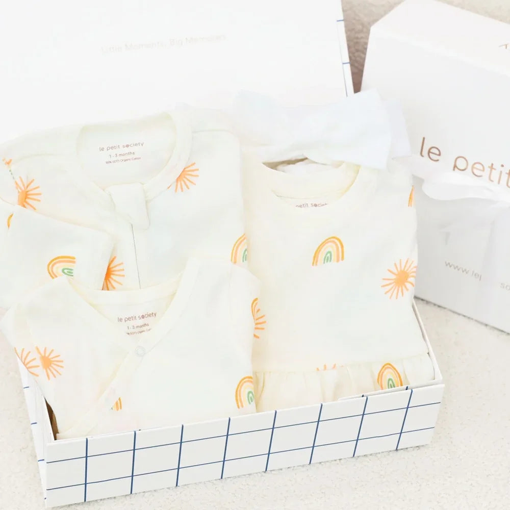 Welcome to the World Baby Girl Set in Little Sunshine by Le Petit Society — image 10