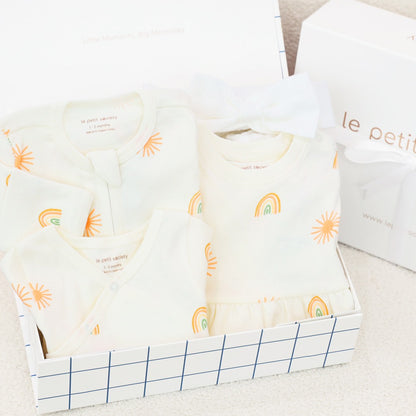 Welcome to the World Baby Girl Set in Little Sunshine by Le Petit Society — image 11