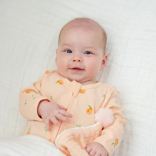 Welcome to the World Baby Girl Set in Sweet Peach by Le Petit Society — image 2