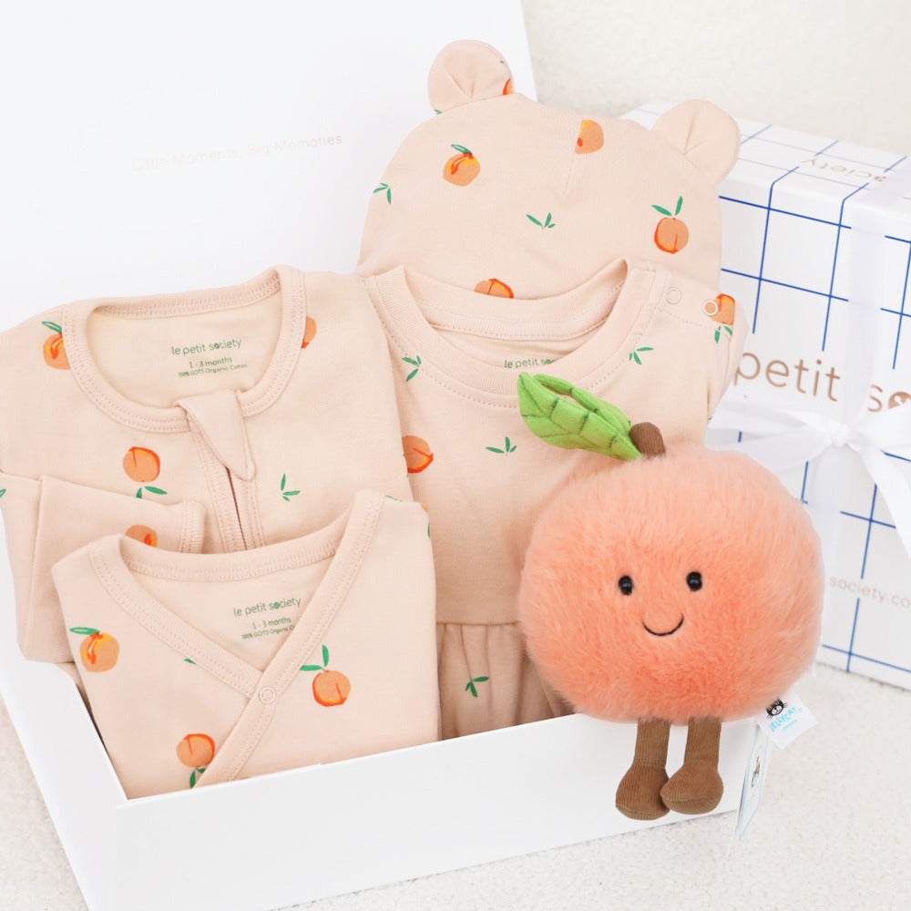 Welcome to the World Baby Girl Set in Sweet Peach by Le Petit Society — image 12