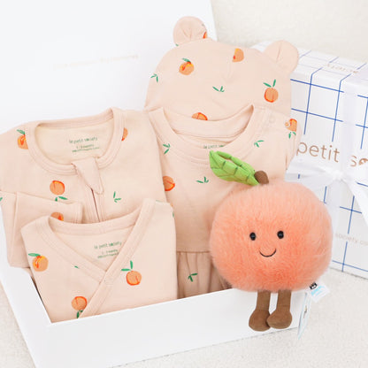 Welcome to the World Baby Girl Set in Sweet Peach by Le Petit Society — image 13