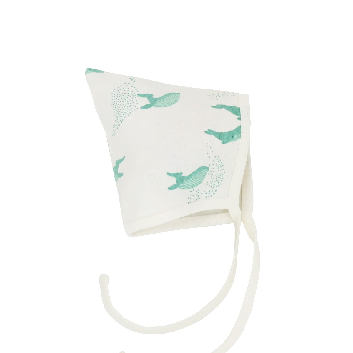 Organic Baby Bonnet Hat in Whale Print by Le Petit Society