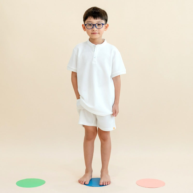 Kids Shorts in White by Le Petit Society — image 3