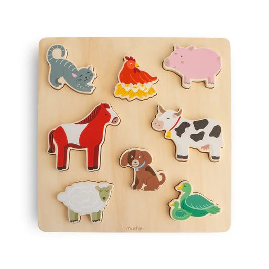 Wooden Puzzle in Farm by Mushie