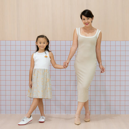 Zodiac Series - Girls Tank Dress in White by Le Petit Society — image 4