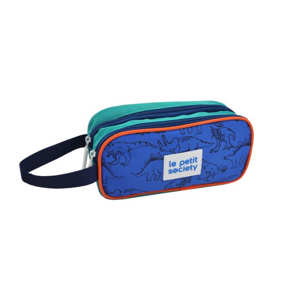  Double Zip Pencil Case - Dino