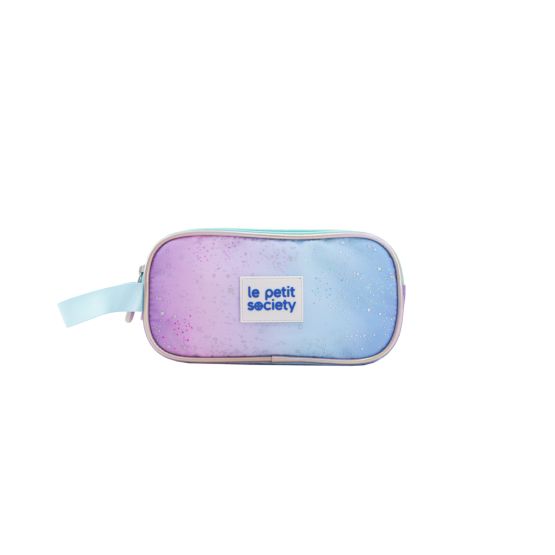 Double Zip Pencil Case - Metallic Galaxy