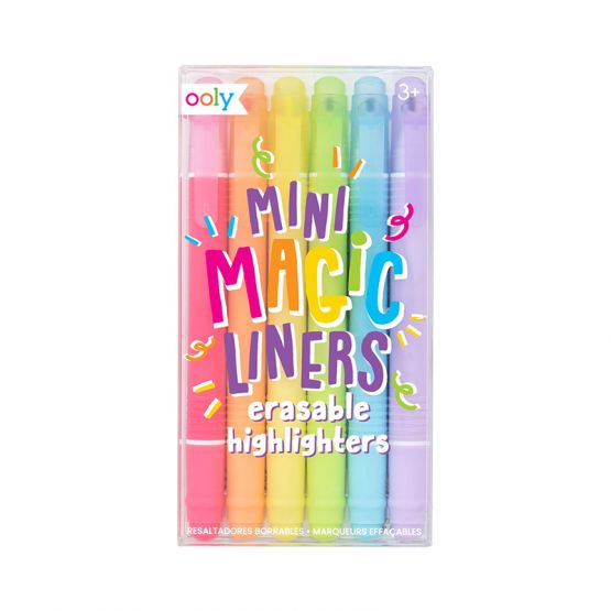 Mini Magic Liners Erasable Highlighters (Set of 6) by OOLY