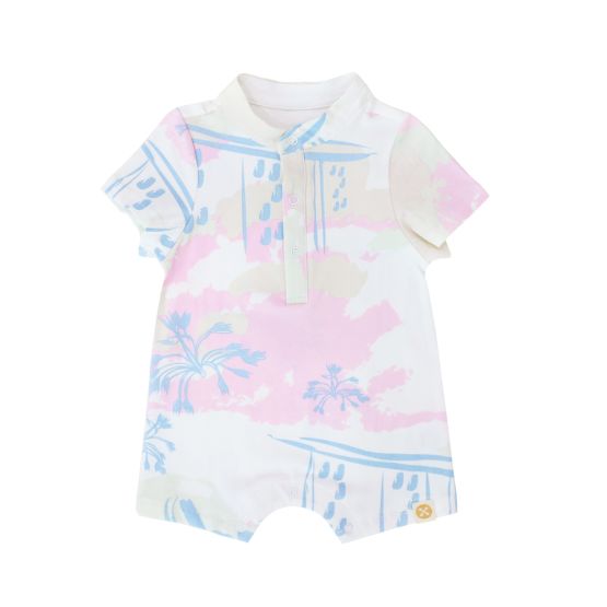 Heritage Series - Baby Boy Jersey Romper in MBS Skyline Print (Personalisable)