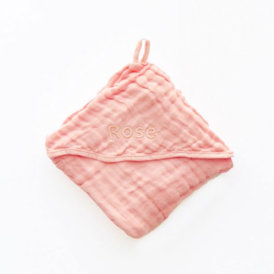 *Bestseller* Personalisable Bath Cape in Baby Pink